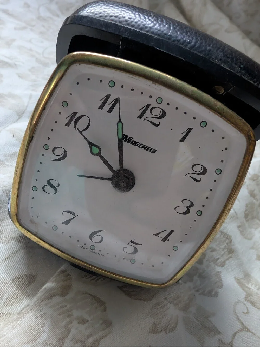 Vintage Wedgefield Travel Alarm Clock from West Germany